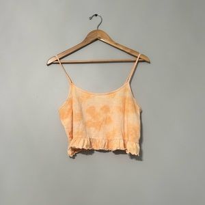 American eagle cropped ruffle cami